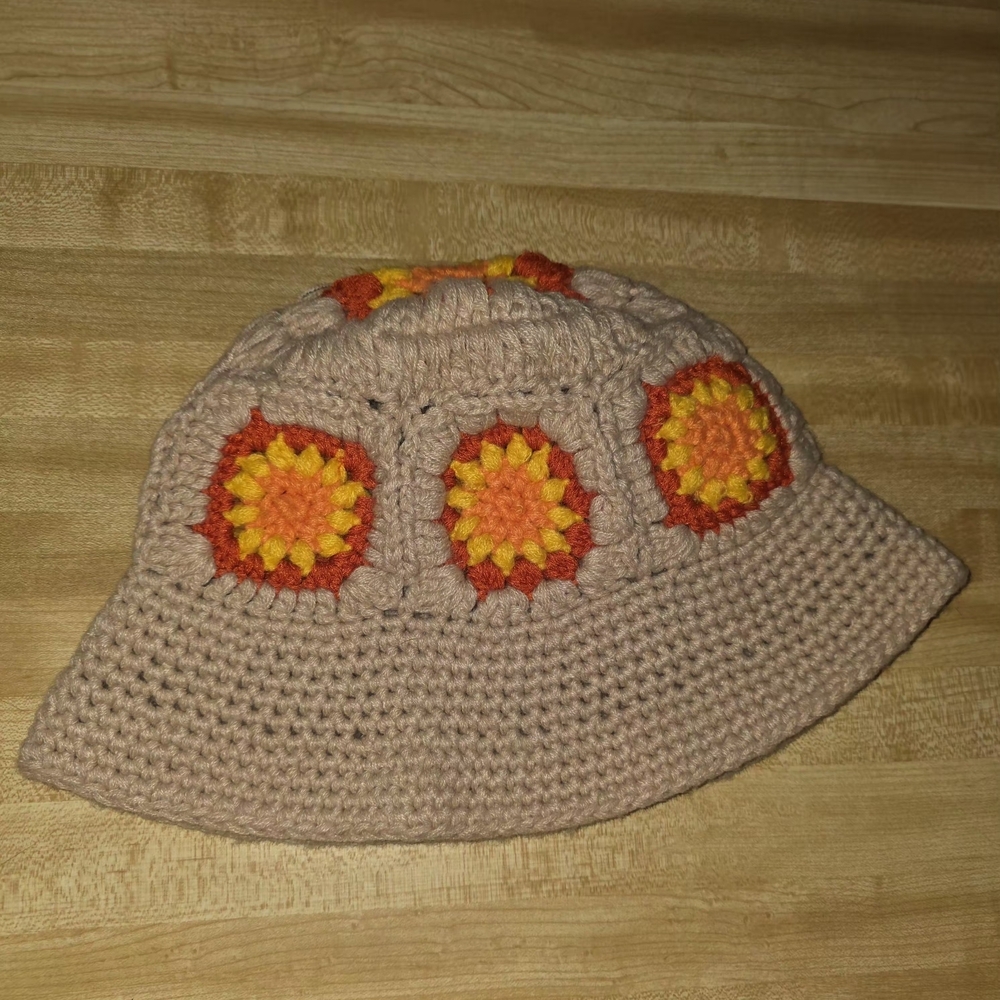 Lulla Collection Floral Crochet Bucket Hat #HAT1 - Picture 3 of 5